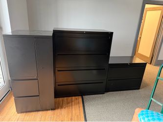 Black Office Filing Cabinets