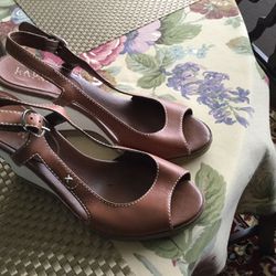 Ladies Ralph Lauren Wedge Sandals Size 8
