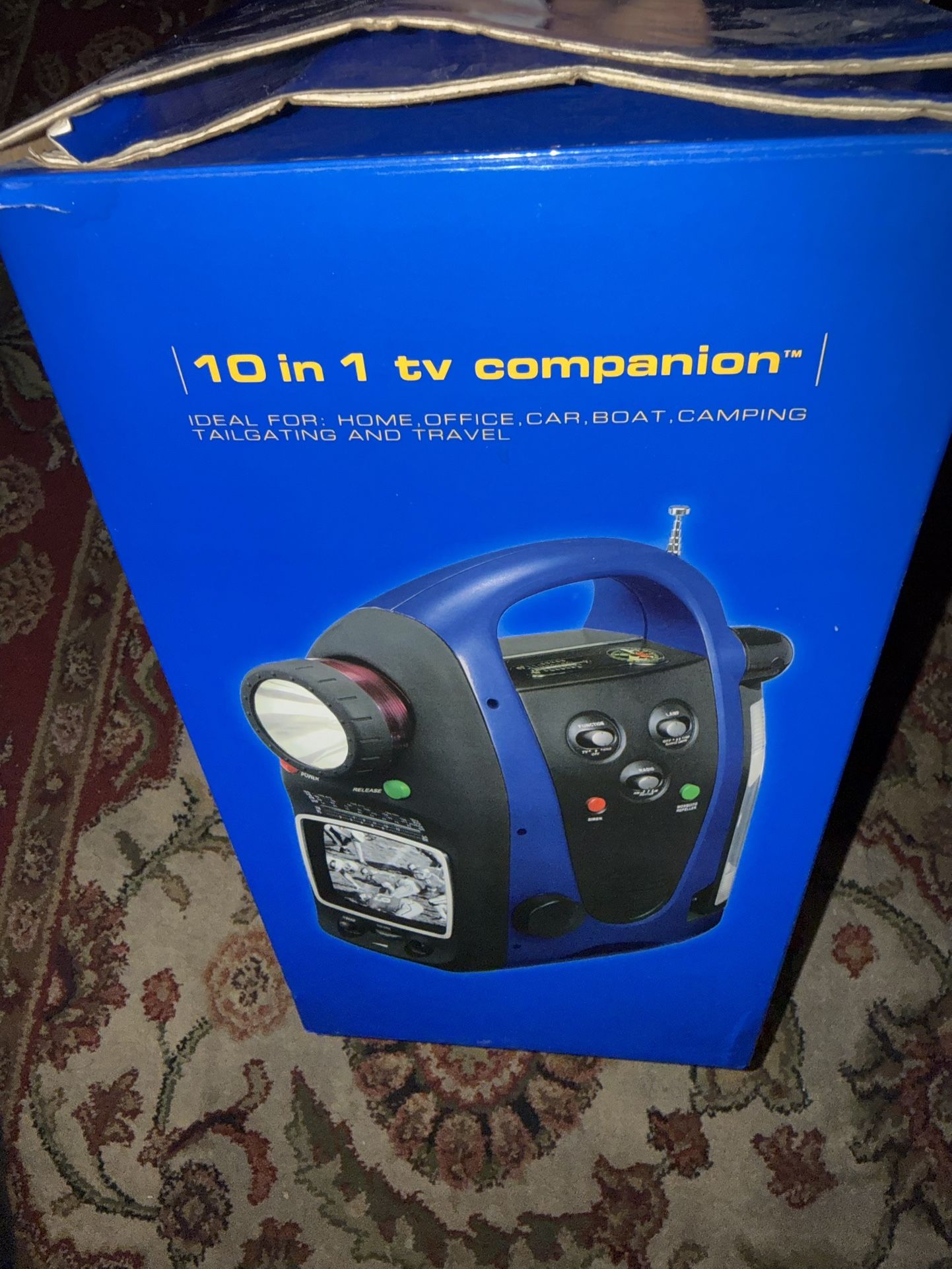 Claybrooke 10 in 1 Tv Companion Emergency Travel Tailgating Car Boat Radio Camping Flashlight