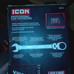 Icon Ratchet Wrench Pivot Head Set