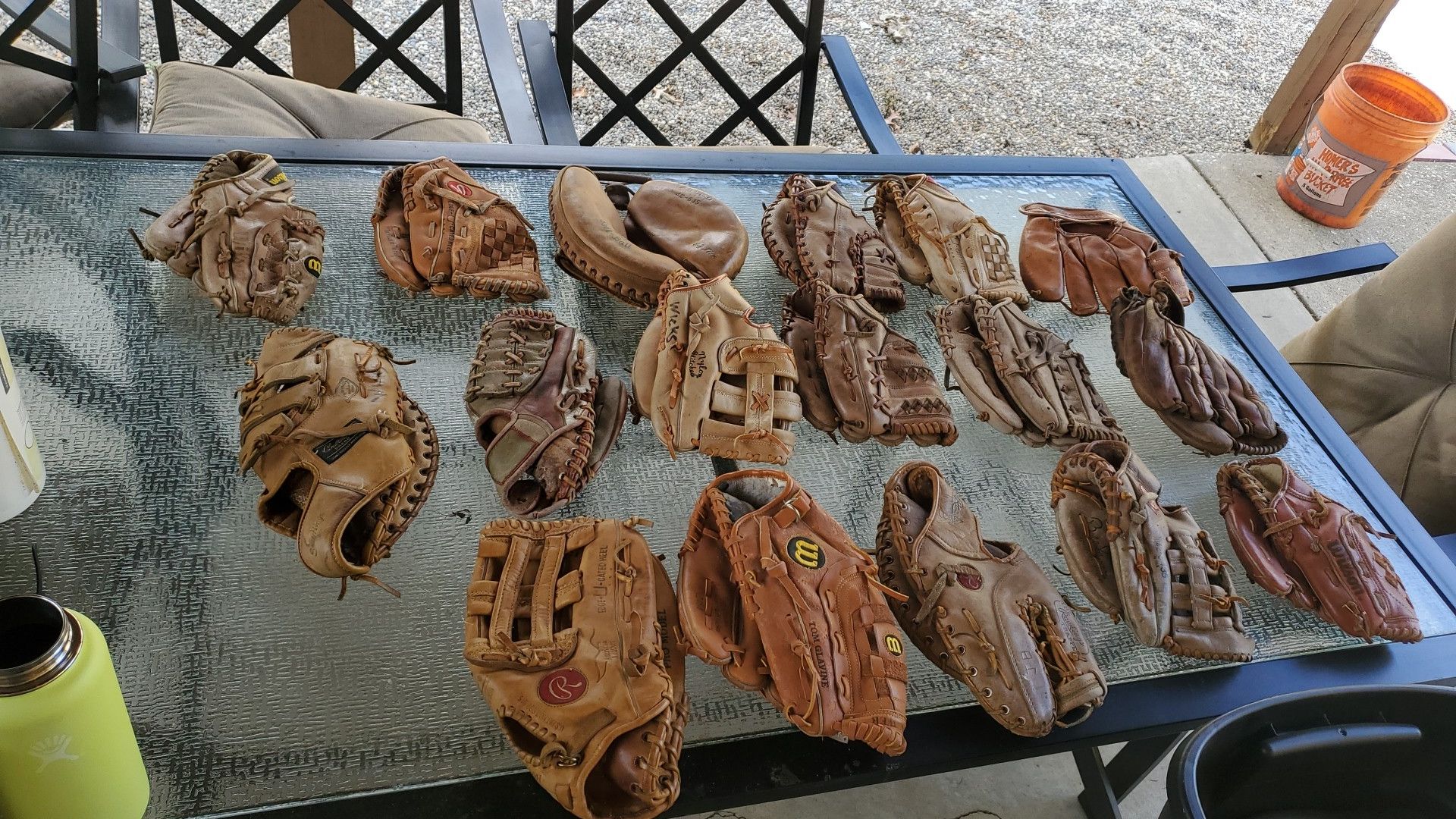 Vintage baseball gloves