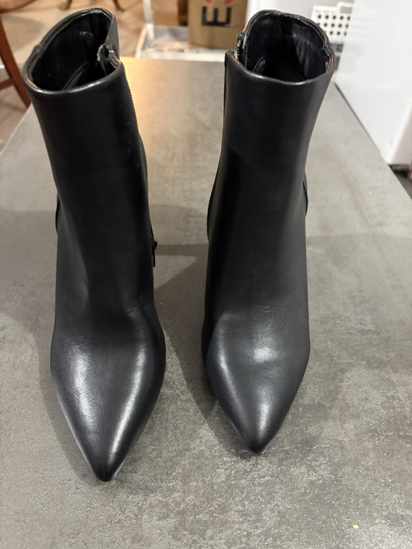 Black Spike Heel Booties