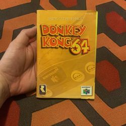 Donkey Kong Nintendo 64 Manual
