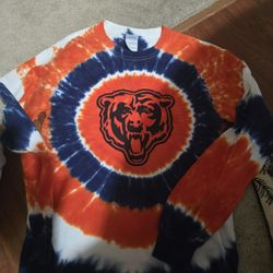 CHICAGO BEARS TYE DYE SHIRT LONG SLEEVE SMALL