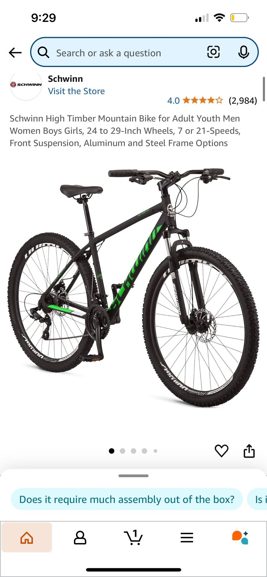 29 Inch Schwinn Mountain Bike Assembly Schwinn Axum DP Mens