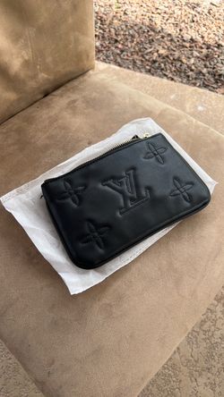 Louis Vuitton Black Leather Monogram Pouch