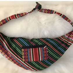 peruvian Hobo Cotton Cross Body Shoulder Bag Hippie Boho
