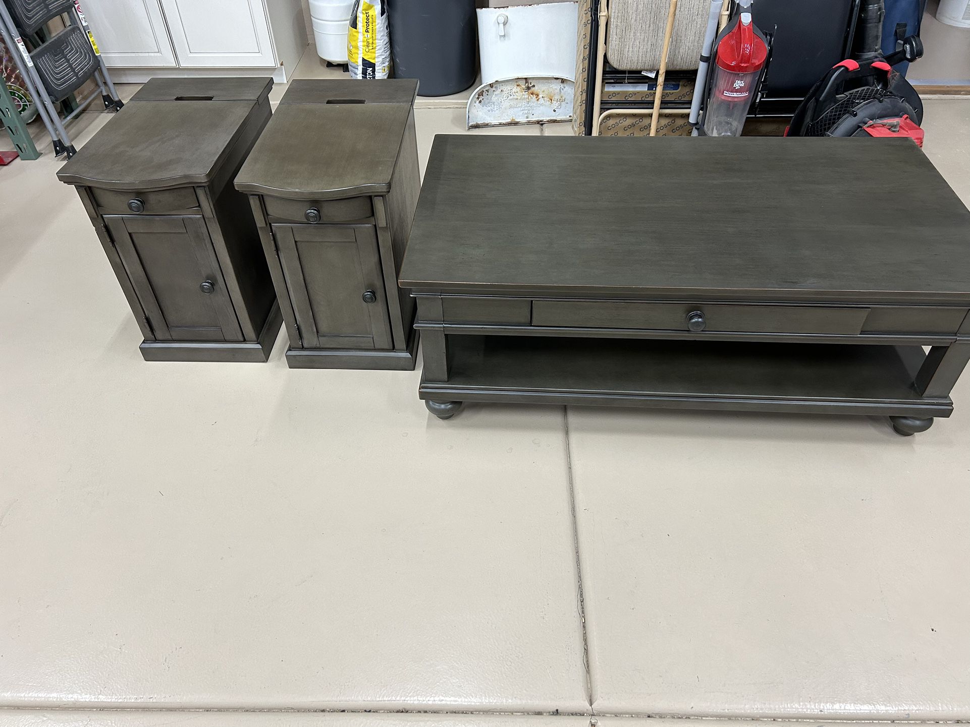 End Tables And Coffee Tables.  Gray 