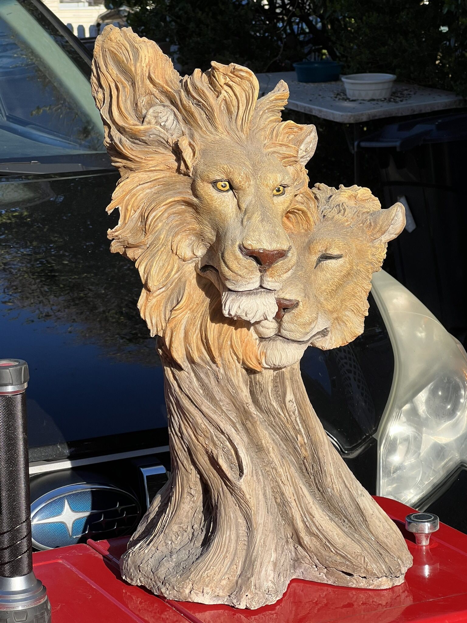 Lion And Lioness Statue 