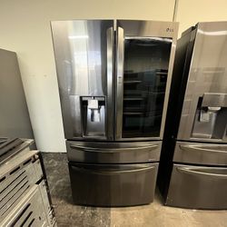 LG BLACK STAINLESS STEEL KNOCK KNOCK REFRIGERATOR 