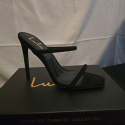 Lulus THEYAA Black Heel Sandal