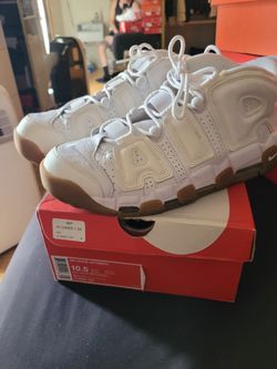 Size 10.5 - Nike Air More Uptempo White Gum