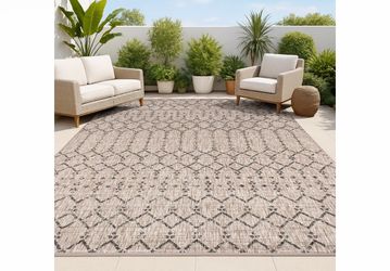 Moroccan Geometric Indoor Outdoor Area Rug 8X10