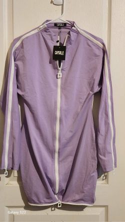 NWT Capsulle SIZE SMALL  Lavender Zip-Up Mini Dress