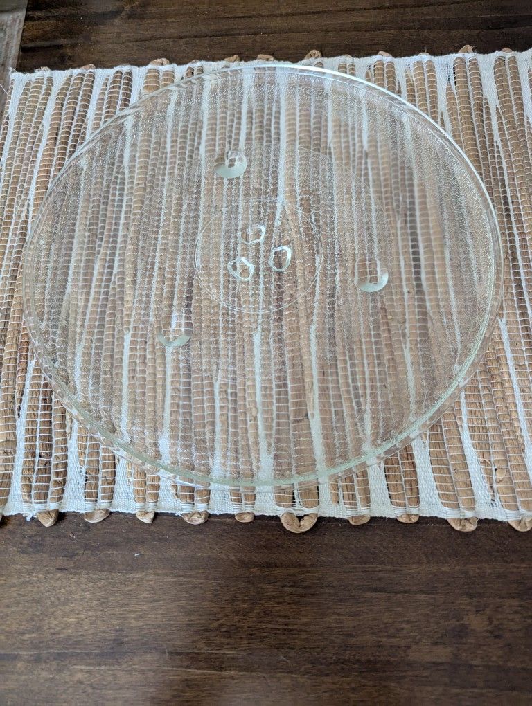 12.25" Microwave Glass Plate with Wheeled Disc