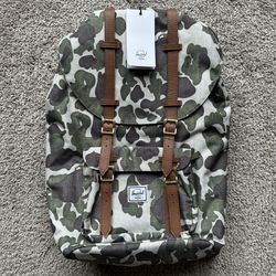 HERSCHEL SUPPLY LITTLE AMERICA BACKPACK 25L FROG CAMO CAMOUFLAGE GREEN BROWN TAN NEW