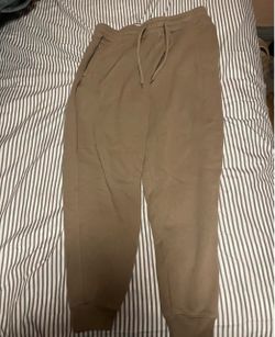 Tan Jogger Sweatpants with Drawstring
