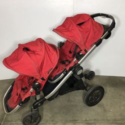 Baby Jogger City Select Double Stroller with Glider-Red