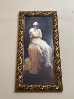 Framed Classical Figure Print in Gold Frame Wall Art