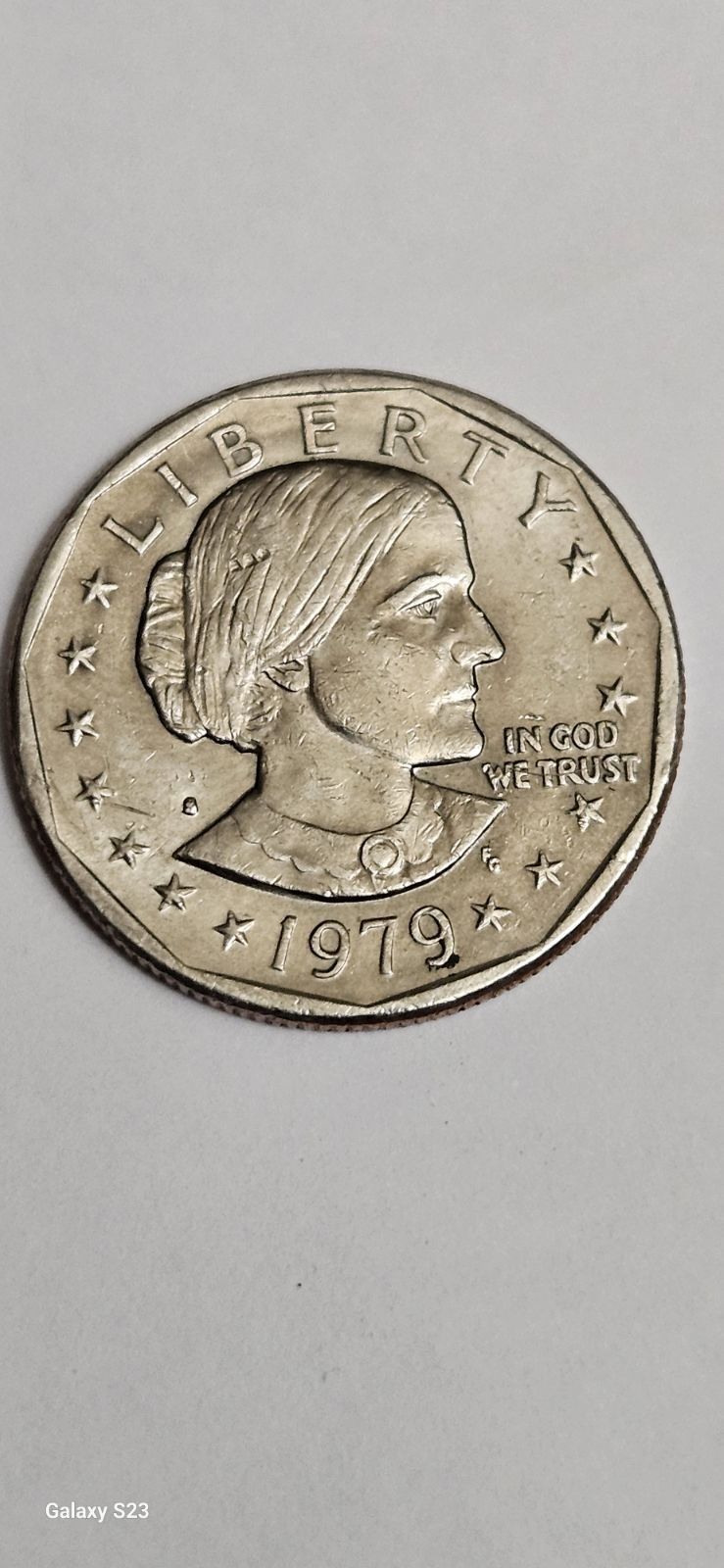 1979 Error S Over D Mint Mark Susan B Anthony Liberty Dollar
