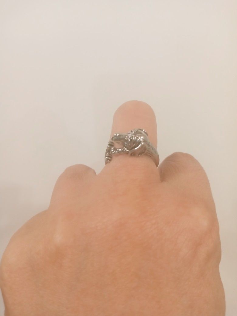 Sterling Silver Dog Ring