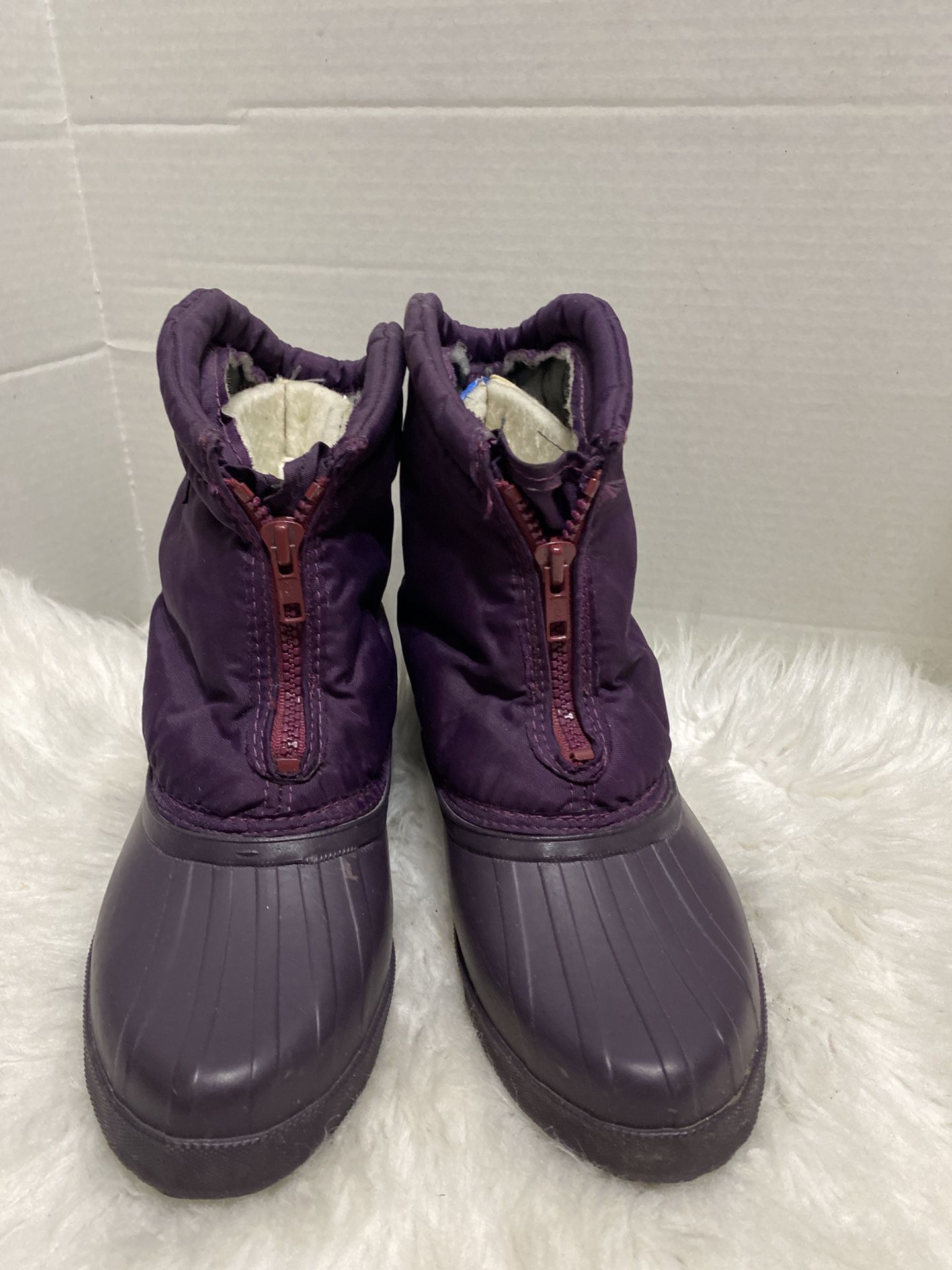Vintage SOREL Kaufman Purple Lined Short Winter Snow Boots W Sz7 Y 5 