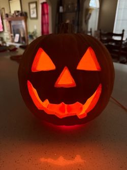 Vintage 1993 Trendmasters Light Up Foam Pumpkin Jack O Lantern Halloween 9
