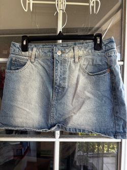 Jean mini skirt