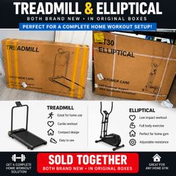 Treadmill and ET30 Elliptical Bundle – Brand New