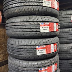 SET OF FOUR NEW TIRES 205/65/15 GT RADIAL INCLUDING MOUNT AND BALANCE, ASK ME FOR SIZES AND BRAND 