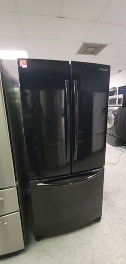 Samsung French Door Fridge — Black, Twin Cooling, Clean