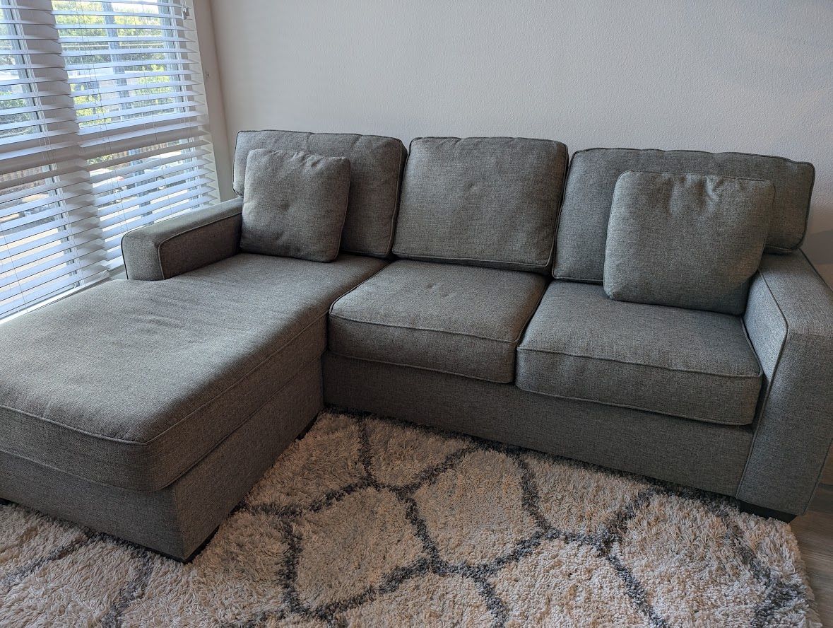 Scandinavian Designs EZRA FLIP CHAISE SLEEPER SECTIONAL - Harley Granite