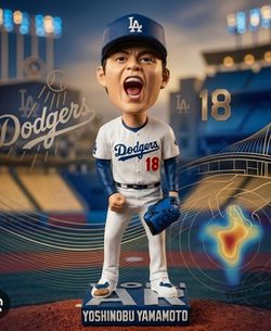 New Yoshinobu Yamamoto Starter Series Bobblehead- Dodgers World Series Champion - perfect to complete set .. 2026  never opened Available Saturday 9/5