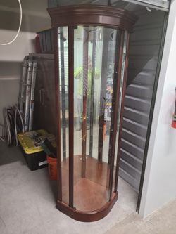 Cherry Wood Curio Cabinet