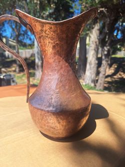Vintage hand-hammered copper