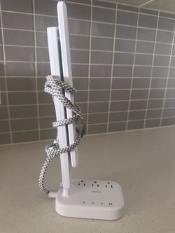 One Beat LED Desk Lamp with USB Charging Station & Adjustable Arm White