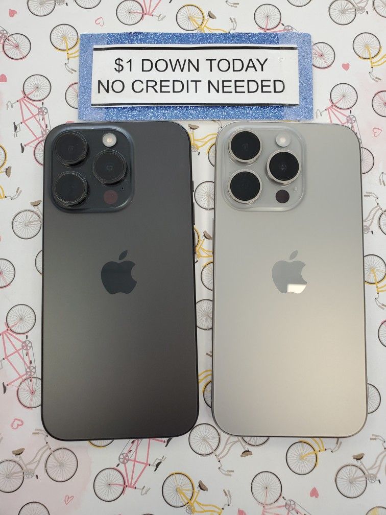 Apple Iphone 15 Pro Pay $1 DOWN AVAILABLE - NO CREDIT NEEDED