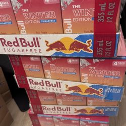 Red Bull Winter Edition Sugarfree Energy Drink,  Fuji Apple & Ginger,  24 packs (4)