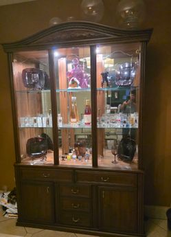 Dark wood hutch