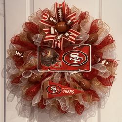 49ers Deco Mesh Wreath