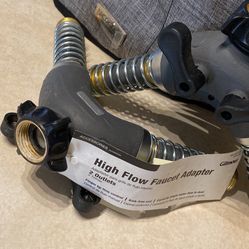 Gilmour High Flow Faucet Adapter 2 Outlets Kink Free