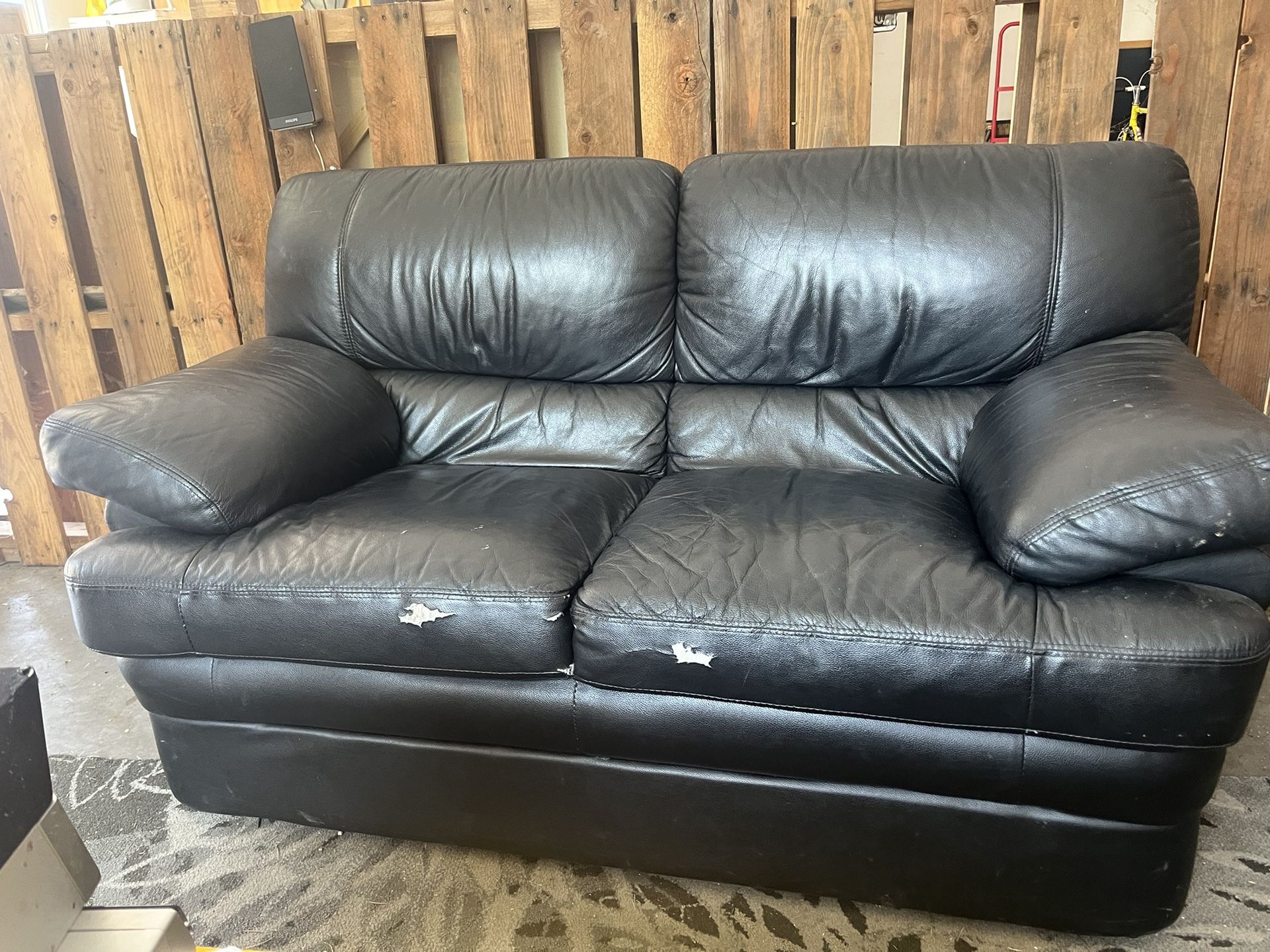 Black Leather Couch