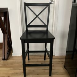 2 Black Bar Height Stools
