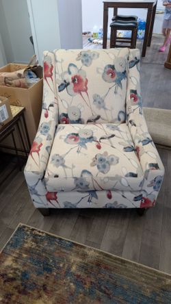 Floral Upholstered Accent Chair