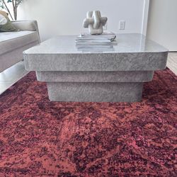 Grey Marble MCM Coffee Table – Like New