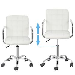 Home Computer Executive Chair on Wheels 360° Swivel PU Leather Office Chair