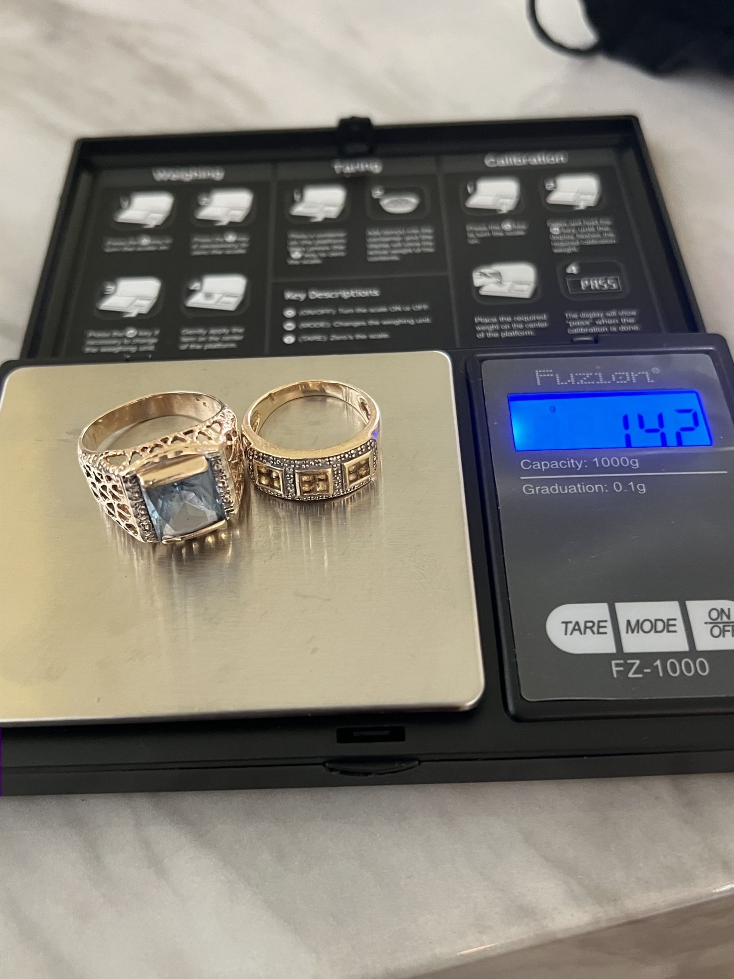 14 K.  Rings