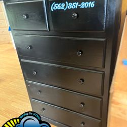Black Duplex Pinewood Dresser Drawer Cajonera Cómoda Nueva 