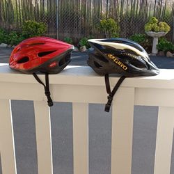 Biking Helmets Like New Both $30. see Description