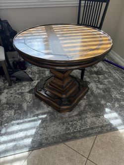 Round Wood Table